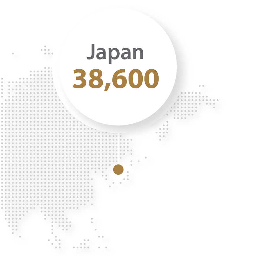 Map Of Japan For Top five countries in robotics Illustration